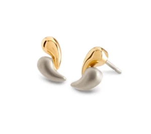 Boccia Damenschmuck, Ohrstecker, Titan, matt/pol 05082-02 teil-goldplattiert - Picture 1 of 2