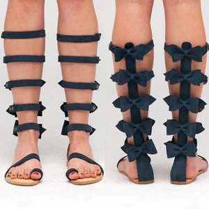Plomo Womens Nicoletta Bow Tie Tall Sandal Gladiator US8 - Picture 1 of 7