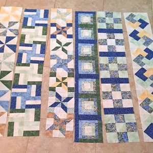 6 Edredón Largo Patchwork Multicolor, Pre Acolchado Tela de Costura Artesanal - Imagen 1 de 4