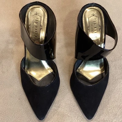 Ted Baker Mujer Amenoa Charol/Gamuza Tacones Punta, EU 36, US 6, UK 4 Foto 1 de 4