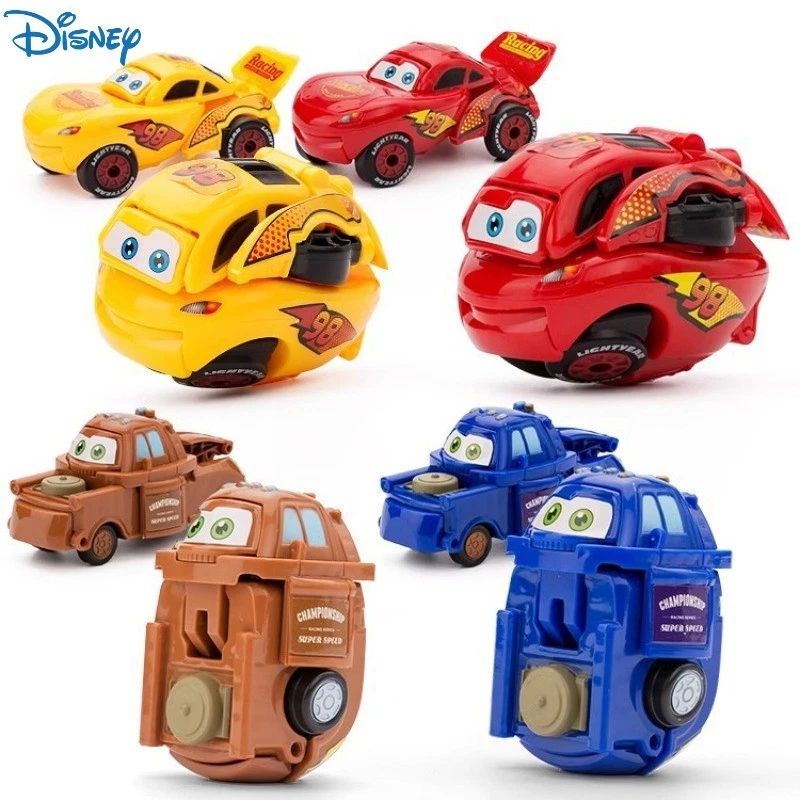 4 Veicoli Cars Macchina Retrattile Flash Mc Queen Martin Stile Gioco Bakugan - Immagine 1 di 4