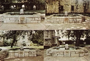 Postcard Texas Alamo Gardens Memorial Fountain 1979 San Antonio TX - Picture 1 of 2
