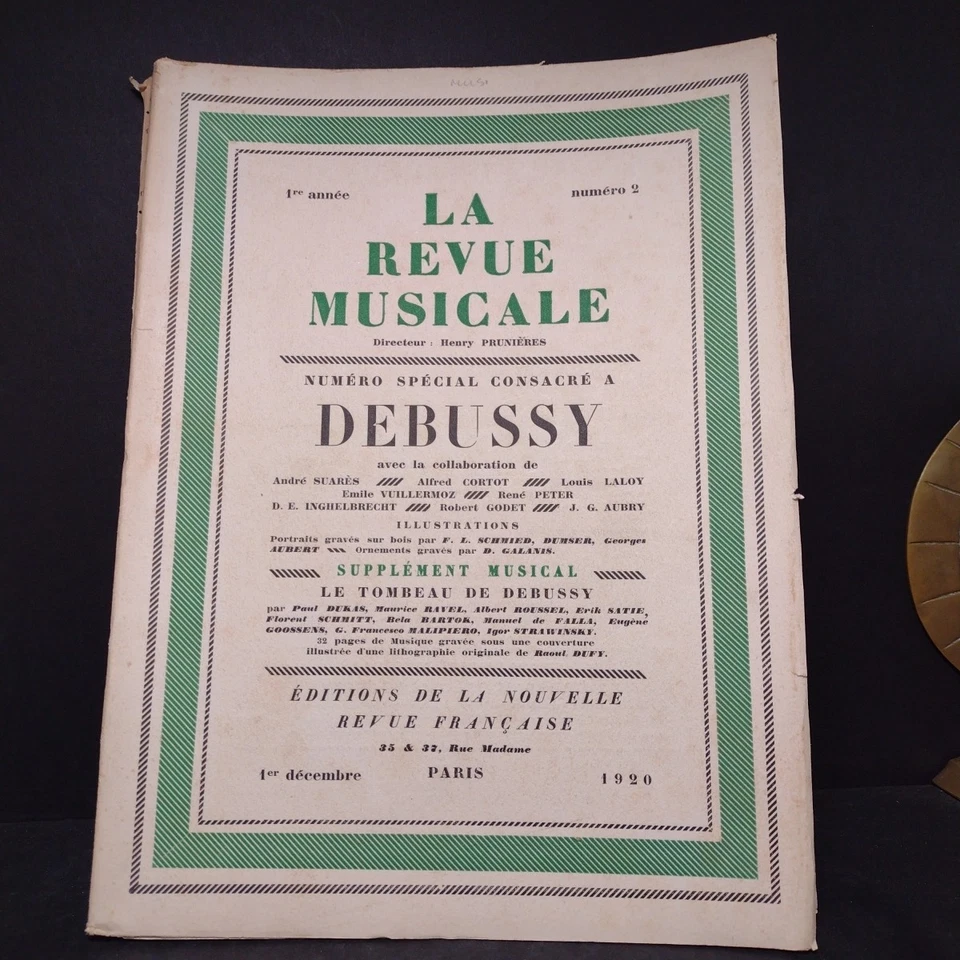 La Revue Musicale: Numero Special Consacre a Debussy, 1re annee numero 2 - Image 1 of 4