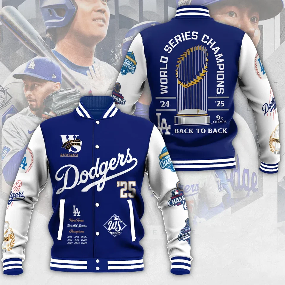 Dodgers 2025 World Series Champions Varsity Jacket - Image 1 of 2