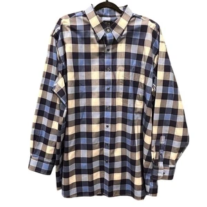 Jos. A. Bank Traveler's Shirt -Mens XXL -Plaid Blue Black Button Down-read desc. - Picture 1 of 8