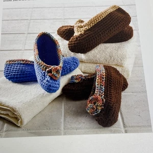 Slippers For The Family Crochet Pattern Page From Book - Picture 1 of 3