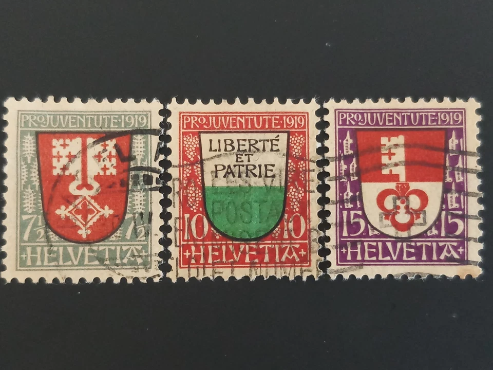 Switzerland Stamps- Semi-Post Arms of Nidwalden Vaud & Obwalden F/VF Used B12-14 - Image 1 of 1