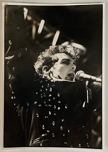 PET SHOP BOYS NEIL TENNANT 1980s POP LIVE CONCERT ON STAGE Black & White Photo