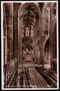 Westminster Abbey Choir East London RPPC Postcard - Picture 1 of 2