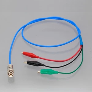 Triax 2-Lug TRB Male to Alligator Clip Cable 2~9FT Reproduce Keithley 2600-ALG-2 - Picture 1 of 6