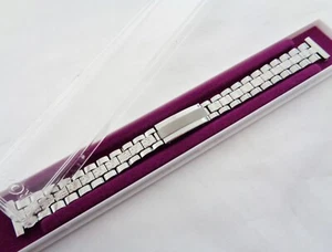 Vintage 14 mm Rowi Ladies New Old Stock Stainless Steel Watch Bracelet boxed - Picture 1 of 10