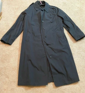 US Army Issue Womens Black All Weather Uniform Trench Coat w/ No Liner Sz 14R - Picture 1 of 4