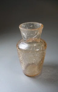 Jarrón vintage de vidrio craquelado - Imagen 1 de 4