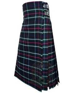 Kilt lungo tartan scozzese fatto a mano clan mackenzie da donna taglia personalizzata kilt - Foto 1 di 4