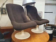After Eames, Eero Saarinen, Milo Baughman, Fibreglass Swivel Bucket Tulip Chairs
