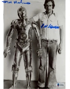 JIM MARLOW KIERON MCNAMARA SIGNED 8x10 PHOTO C-3PO COSTUME ILM STAR WARS BECKETT - Picture 1 of 2