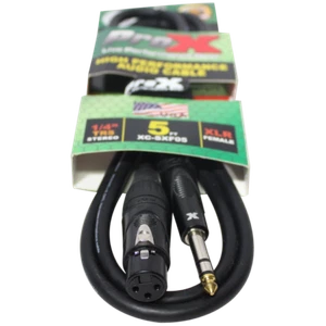 Pro X 5 Ft. Balanced 1/4" TRS-M to XLR-F High Performance Audio Cable - Picture 1 of 4
