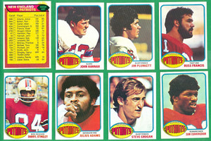 1976 TOPPS NEW ENGLAND PATRIOTS TEAM SET  NM    HANNAH  GROGAN RC  FRANCIS RC