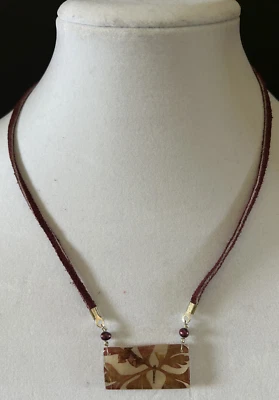 Coldwater Creek Corded Pendant 20" w/ 2" Extender Signed Necklace - Изображение 1 из 4