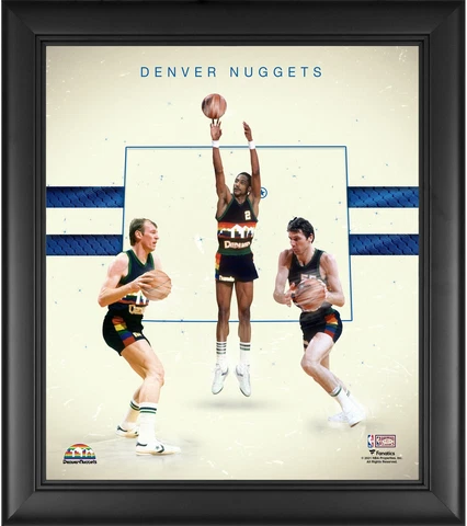 Nuggets FRMD 15" x 17" 1980's Hardwood Classics Franchise Foundations Collage Cover