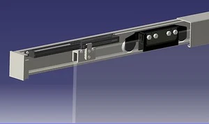 Soft Close Selbsteinzug SlimLine Glasschiebetür Beschlag 180cmx4,5cm ASE180 - Bild 1 von 10