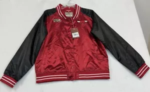 Mitchell & Ness Women's Red Chicago Bulls Hardwood Classics Satin Jacket Size XL - Picture 1 of 7
