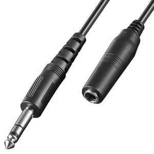 Kopfhörer Klinken Verlängerung, 6.3mm Klinke, geschirmt, Stecker Buchse, 5 Meter - Bild 1 von 5