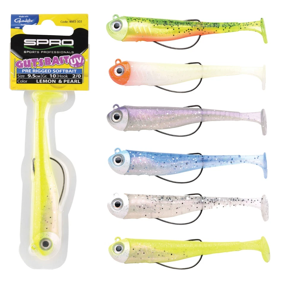Spro Gutsbait UV 95 UV110 9,5cm 11cm 10g 2/0 Offset Olive Opal Mojito Gummiköder - Bild 1 von 1