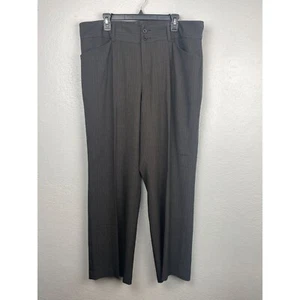 Eddie Bauer Women's Charcoal Gray Striped BLAKELY FIT Dress Pants - Size 20W - Picture 1 of 6