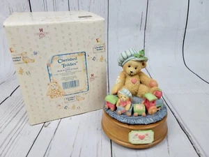Cherished Teddies 912964 "Bear Playing With Train" Music Box Santa Claus - Picture 1 of 7