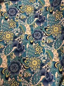 3 METRE GOOD QUALITY SOFT BUBBLE CREPE PRINT DRESS FABRIC LAST PIECE CHEAP n16/2 - Picture 1 of 4