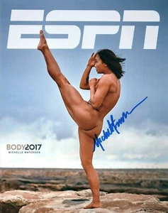 Michelle Waterson UFC Signed 8x10 Photo #141 ESPN Body Issue Comes with COA - Picture 1 of 2