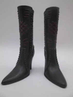 Zapatos Bratz ~❤️~ Botas de Vaquero Grises con Costuras Rosa #029 Foto 1 de 3