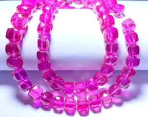 AAA + più rara scatola cubo zaffiro rosa perline pietre preziose sfaccettate ... - Foto 1 di 4