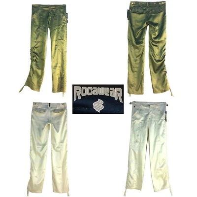 Pantalones de mujer vintage R1B35RK Rocawear, con estrás decorativo Foto 1 de 2