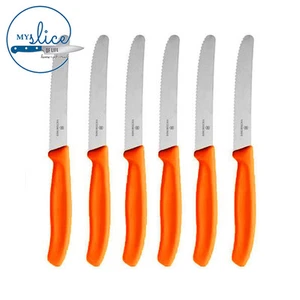 6x Orange 11cm Victorinox Serrated Steak Knife 6.7836.L119 - paring, tomato - Picture 1 of 1
