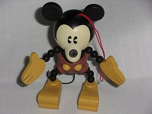   Disney Mickey Mouse Holz Hände und Füße (Harz Holzkörper?) 6" hoch - Bild 1 von 5