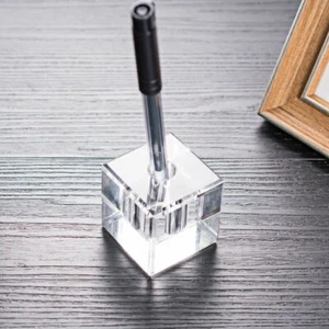 Crystal Pen Holder Pencil Stand Desktop Organizer Decor For Office School Gift - Picture 1 of 4