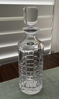 NEW! Bohemia Crystal Cut Whiskey Decanter Wine Decanter ‘Ricky’ 750ml - Image 1 of 4