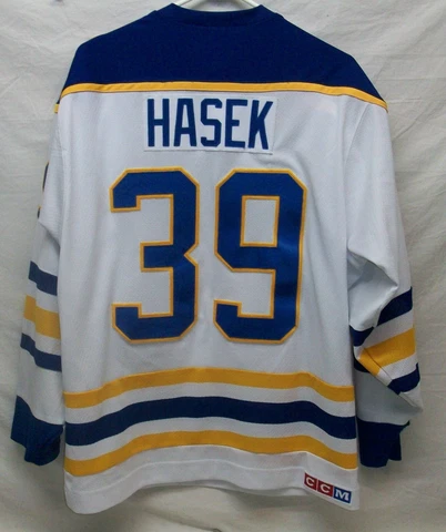Buffalo Sabres #39 Dominik Hasek Hockey Jersey Home CCM S/P EXL Condition Cover