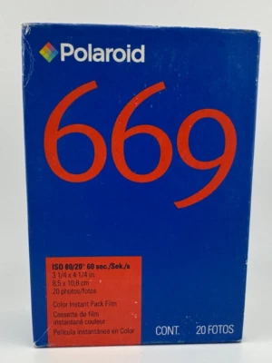 Polaroid 669 Color ISO 80/20 Instant 20 Photos Pack Film Expired 04/2005 - Image 1 of 4