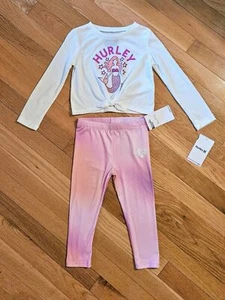 NEW Hurley Toddler & Little Girl Mermaid Soft Tee & Legging Set (sz 2T, 4T, 6) - Picture 1 of 4