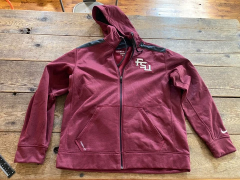 Nike FSU Florida State University Hoodie L Large Therma Fit Cover