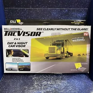 Bell +Howell Tac Visor Day & Night 2-In-1 Polarized AntiGlare Car Visor DMGD BOX - Picture 1 of 3
