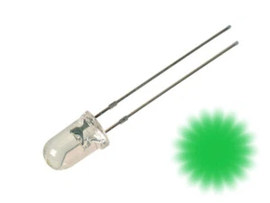 Blink LED 5mm grün klar 1,5Hz Flash Blinker Blinklicht green LEDs 20 Stück W202 - Bild 1 von 1
