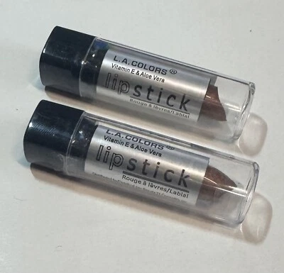 L.A. Colors Matte Deep Bronze Lipstick LIPM351 Vitamin E & Aloe Vera, Pack of 2 - Image 1 of 2