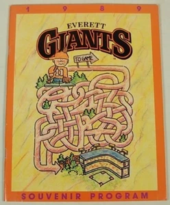 EVERETT SAN FRANCISCO GIANTS 1989 BASEBALL PROGRAMM - Bild 1 von 4