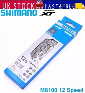 Shimano DEORE XT 12 Speed Chain CN-M8100 MTB E-Bike Chains 126 Links UK STOCK - Picture 1 of 4