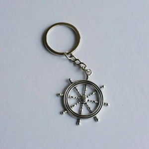 Nautical Rudder Keychain, Sailor Keychain, Nautical Keychain, Sail Boat Rudder  - Picture 1 of 2