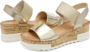 DREAM PAIRS Women's Ankle Strap Open Toe Casual Platform Wedge Sandal Size US-10 - Picture 1 of 5
